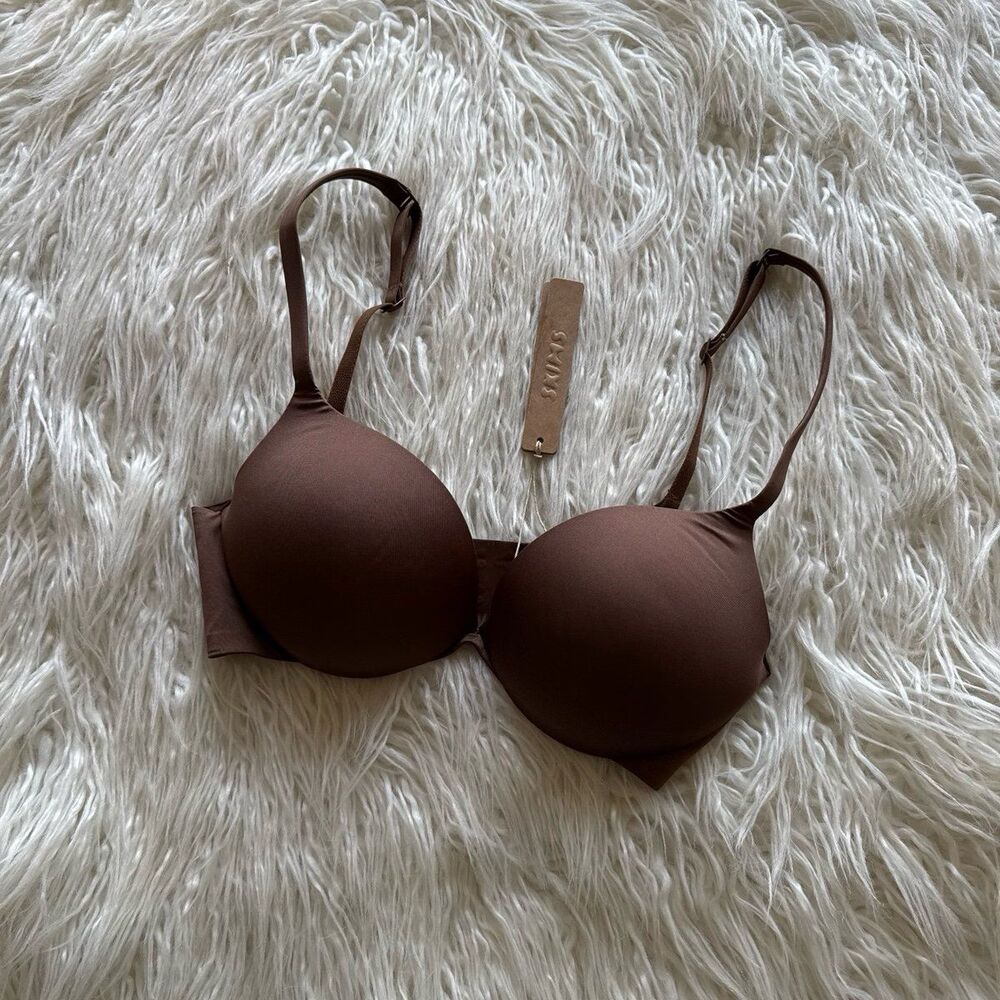 Skims Ultimate Pushup Plunge Bra Jasper Size 30D - Picture 4 of 11